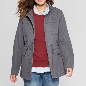 Universal Thread Gray Utility Canvas Jacket